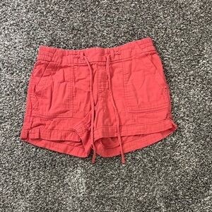 Women's Red Casual Shorts